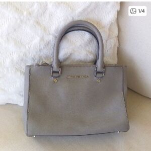 Michael Kors Elegant Gray Satchel Bag Handbag